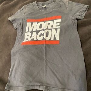 Gray 'More Bacon' Graphic T-Shirt